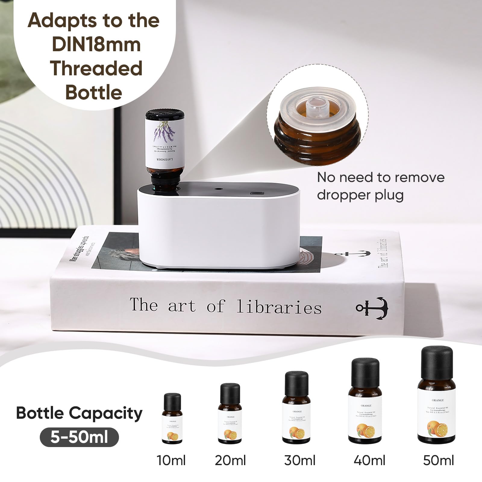 Rechargeable battery charging indicator for the diffuser