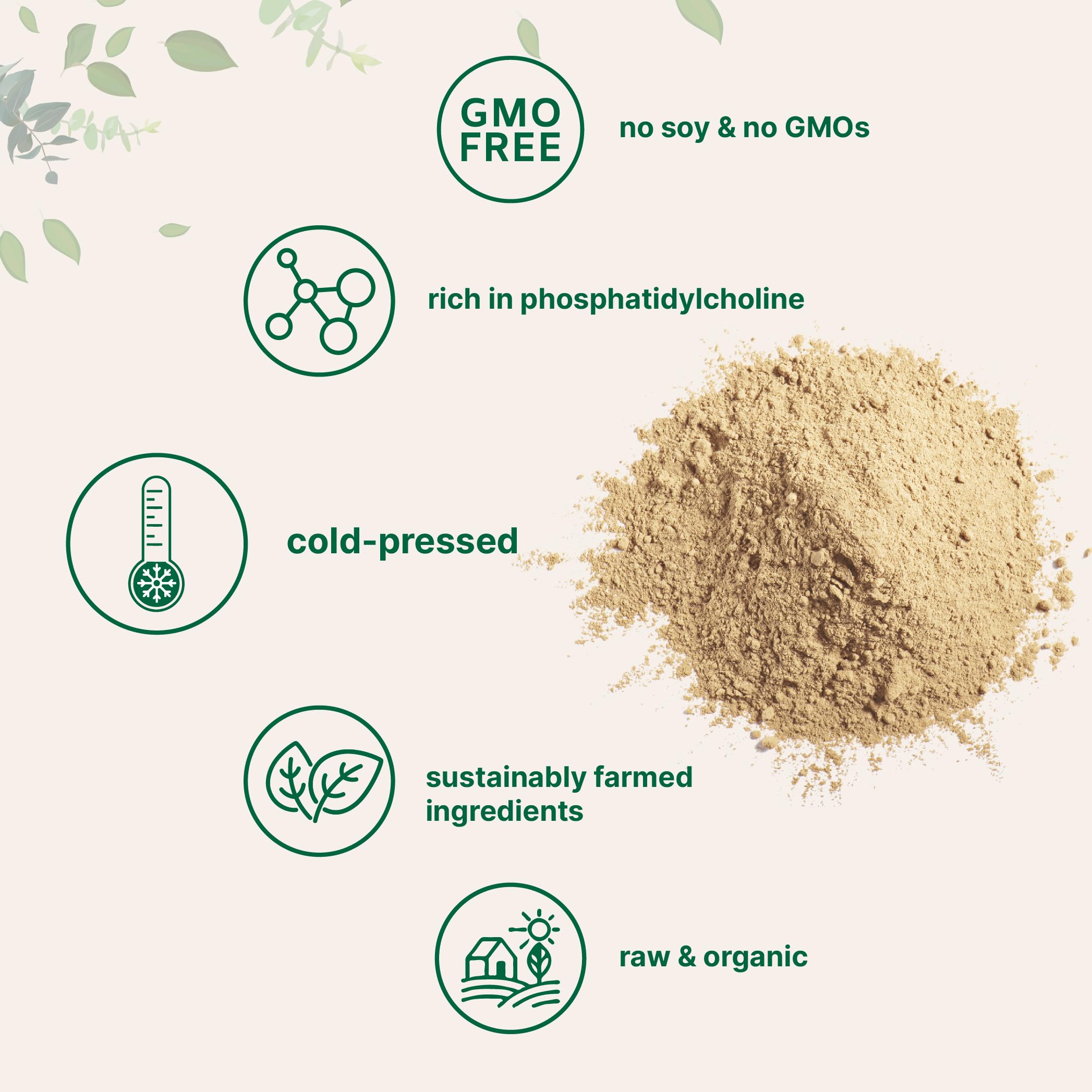 Organic lecithin powder with scoop included