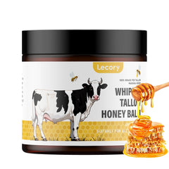 Lecory Beef Tallow Texture Swatch shows a rich, creamy balm ideal for daily hydration.