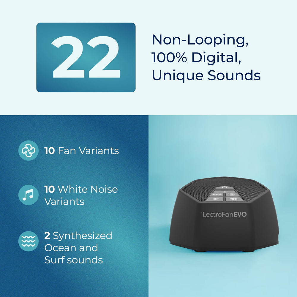 LectroFan EVO white noise and ocean variations ideal for focused study