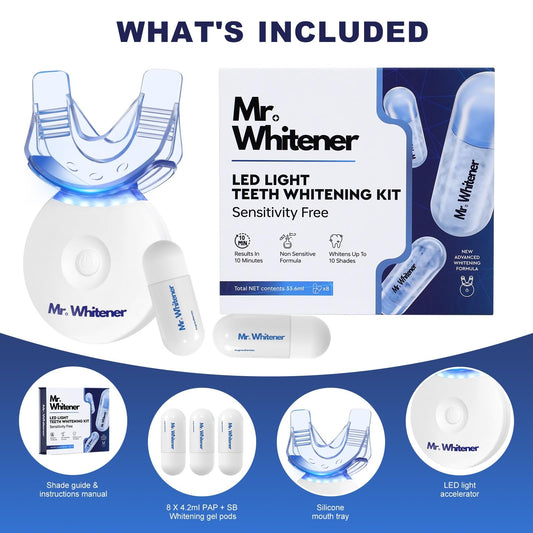 LED light accelerator included with whitening kit