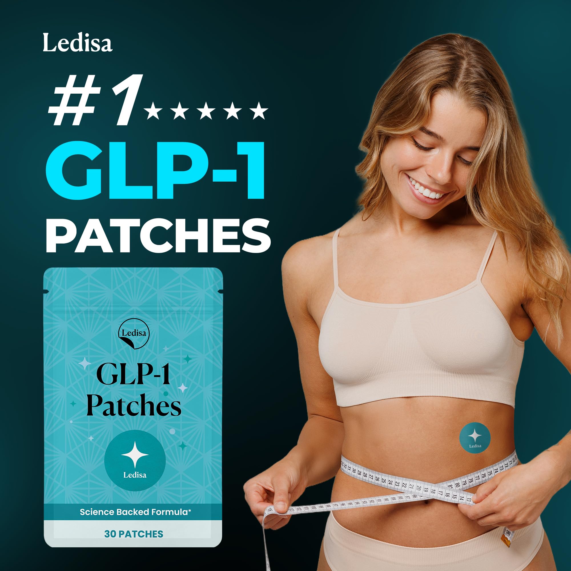 Applying Ledisa GLP-1 patch to the arm