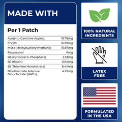 Close-up of skin-friendly adhesive on NAD patch