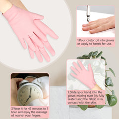 Hands wearing the Leekalos castor oil pack for finger relief