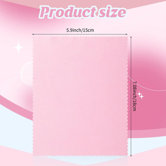 Close-up of pink microfiber cleaning cloth texture