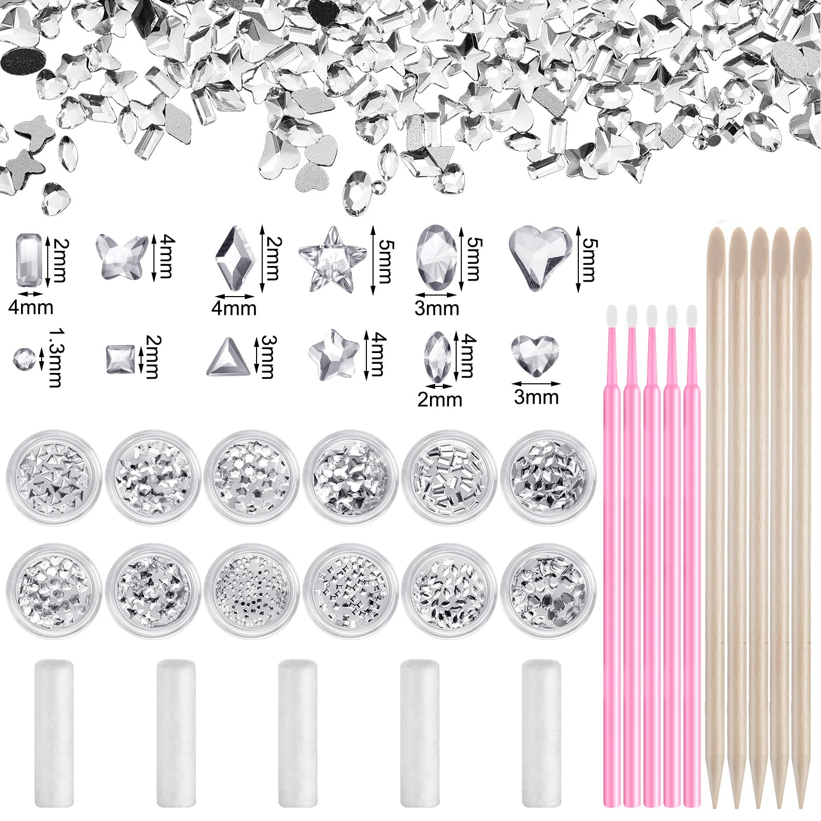 5 pink disposable micro applicator brushes