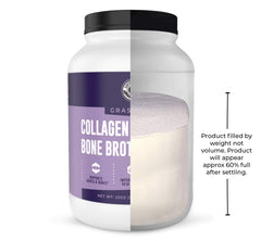 Left Coast Performance collagen bone broth powder blended into smoothie for creamy texture.