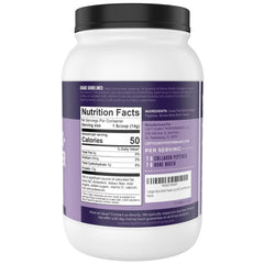 Left Coast Performance collagen bone broth powder scoop shows convenient 12 g serving size.
