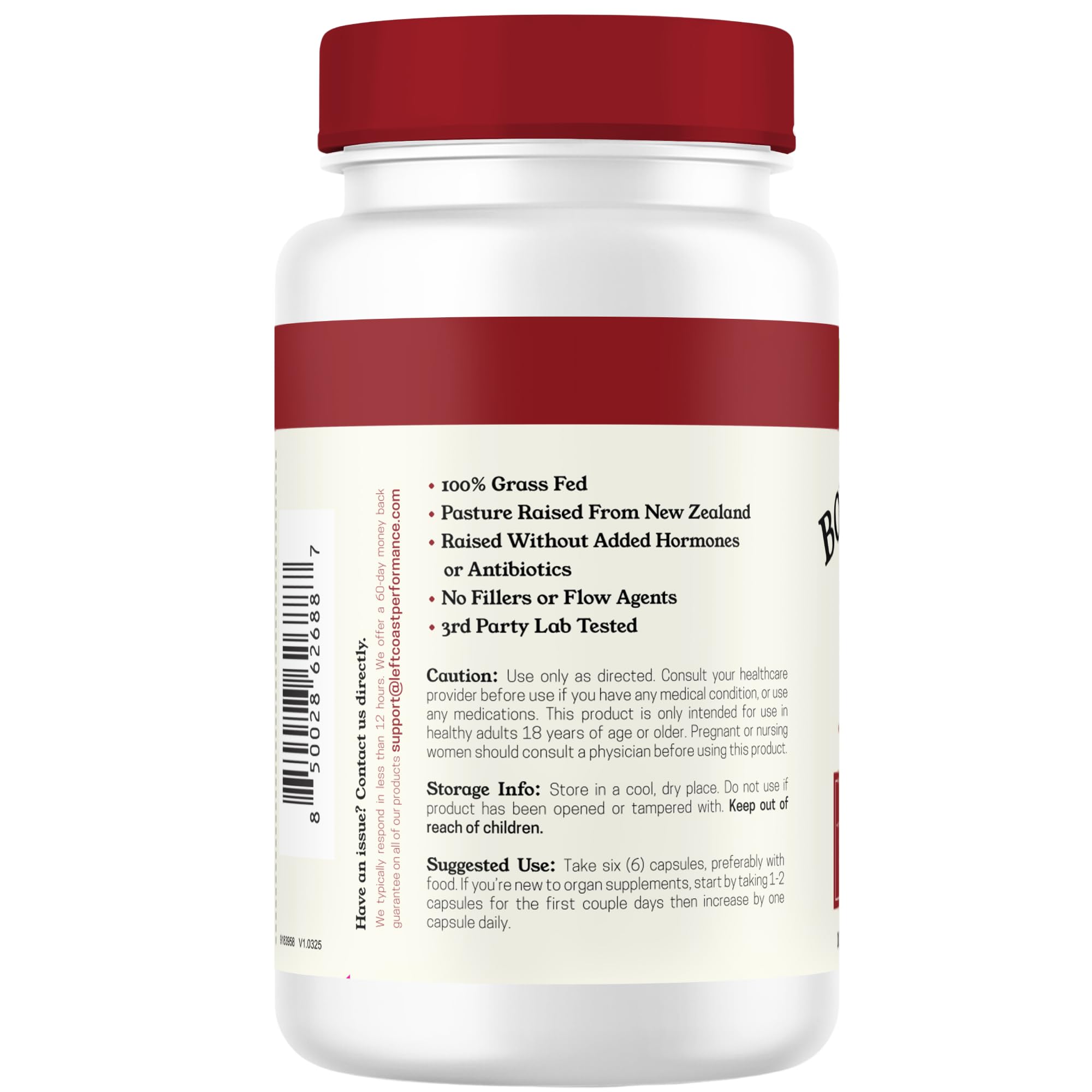Convenient capsules for daily bovine blood and liver supplement