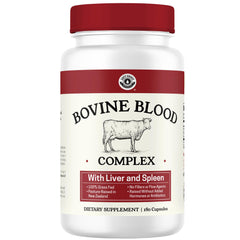 Grass-fed bovine blood and beef liver supplement capsules - 180-count