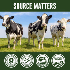 Left Coast Performance product emphasizing grass-fed, pasture-raised beef organs origin