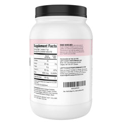 Left Coast Performance collagen jar with scoop for easy daily use