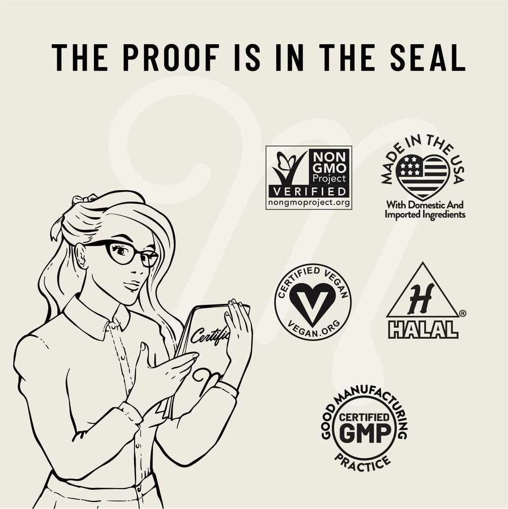 Vegan, non-GMO, gluten- and dairy-free icons on Lactivist Drops