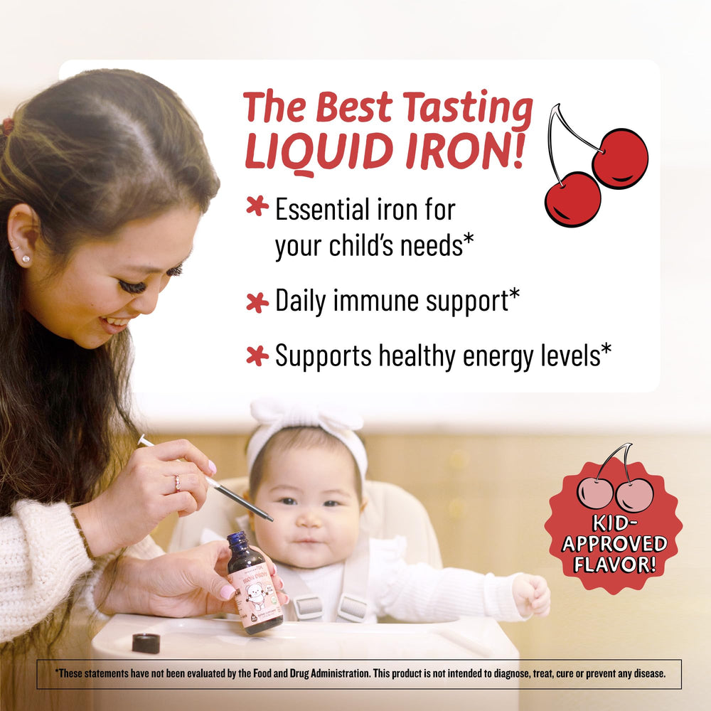 Packaging for Legendairy Milk Organic Liquid Iron for children