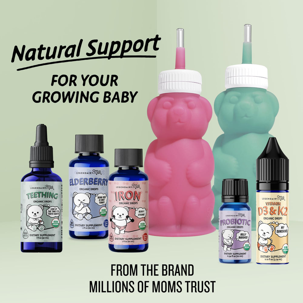 Serving idea: liquid iron drops for kids aged 4 months to 3 years