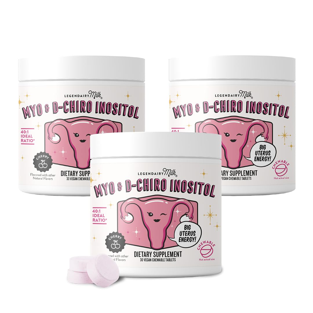 Legendairy Milk Pure Inositol Chewable Tablets bottle and packaging
