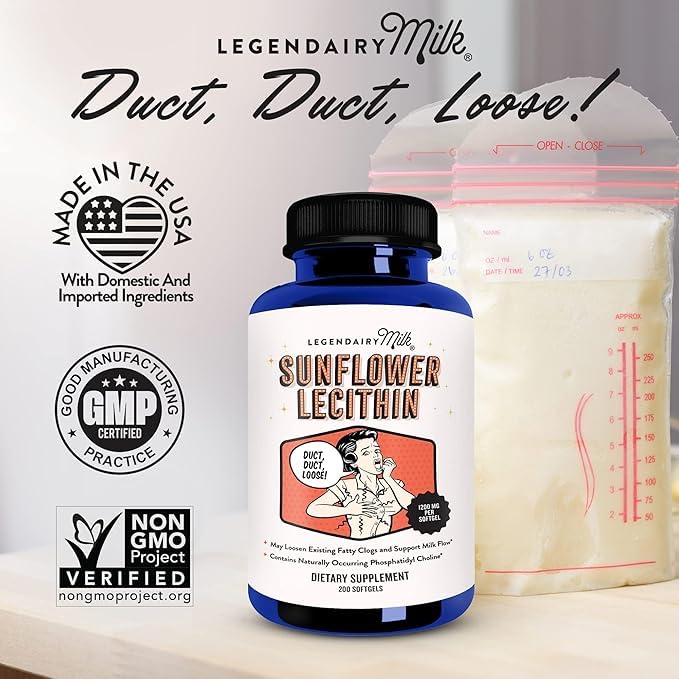 Pack of 2 Legendairy Milk Sunflower Lecithin 1200mg softgels