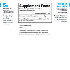 Close-up of micronized creatine powder highlighting easy absorption.