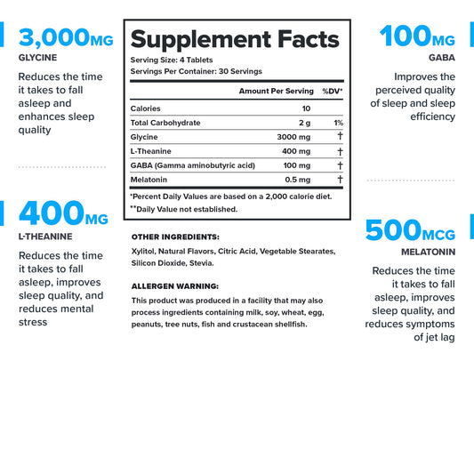 Close-up of chewable sleep tablets