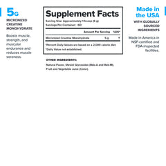 Close-up of Creatine Monohydrate scoop with Fruit Punch