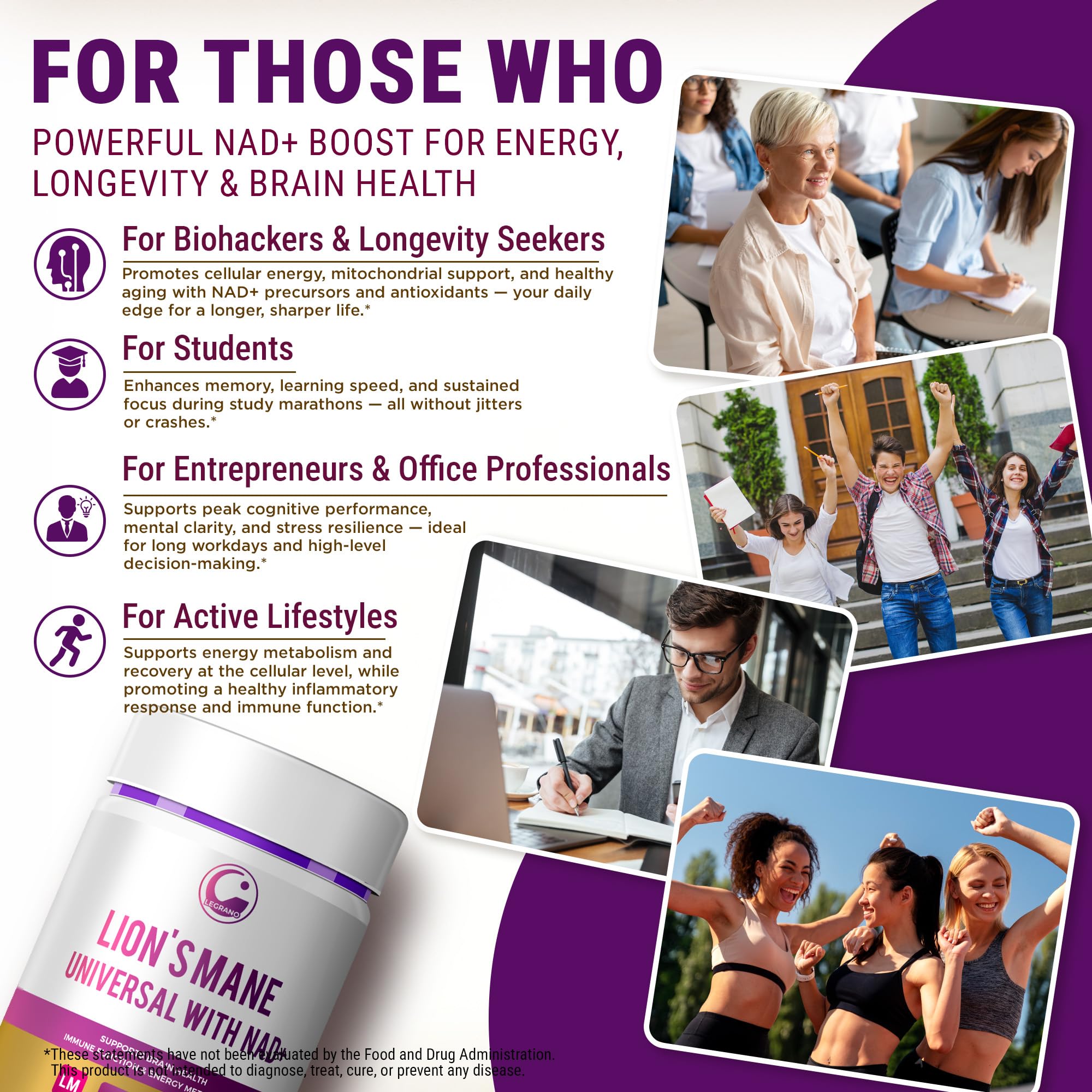 Vegan LEGRANO capsules illustrating non-GMO formula