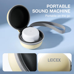 LEICEX mini white noise rain sounds create a calming backdrop for sleep and focus.
