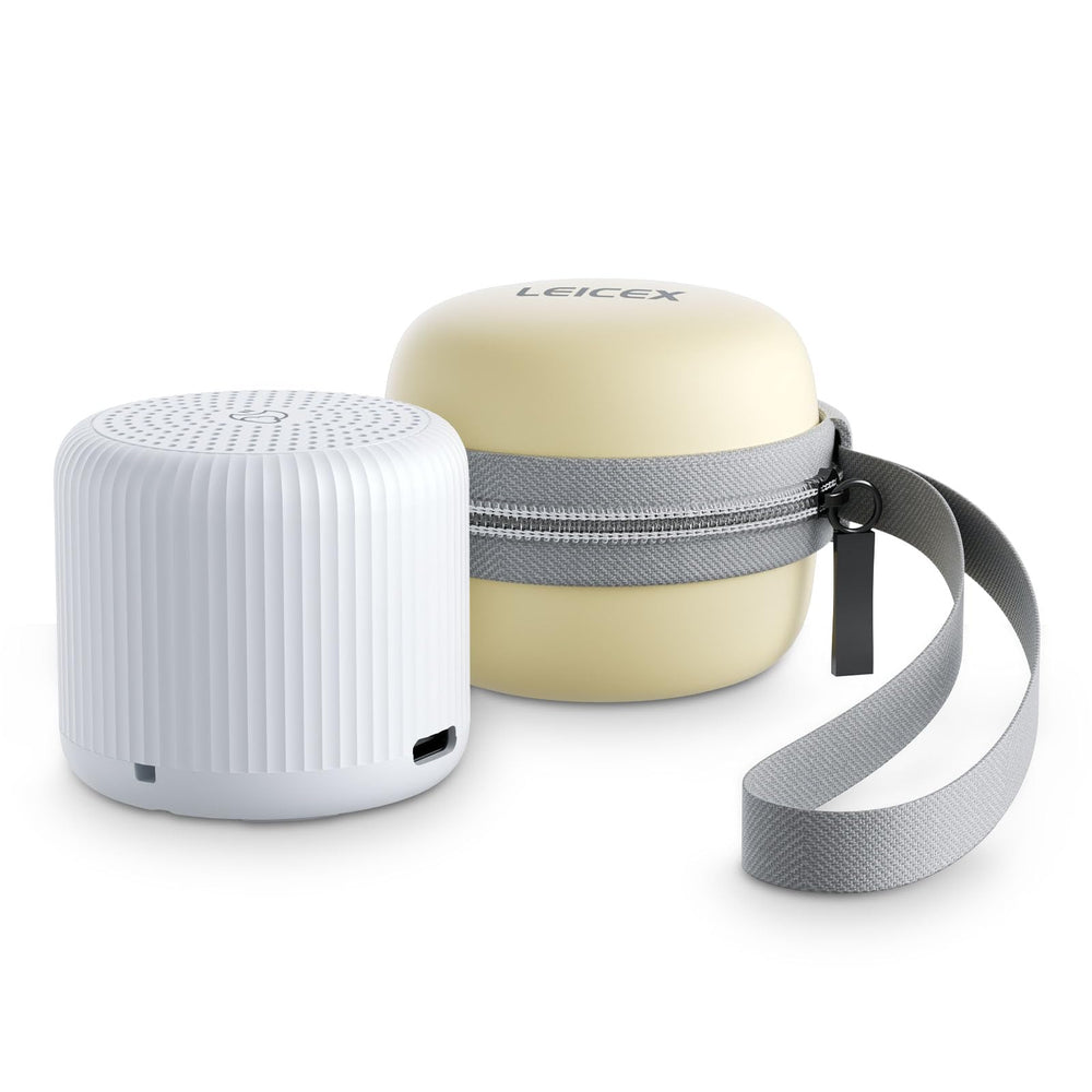 LEICEX portable sound machine with travel case, compact for travel and on-the-go sleep aid.