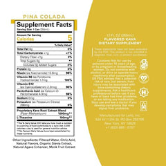 Front view of LEILO Kava Pina Colada Mocktail 12-pack cans