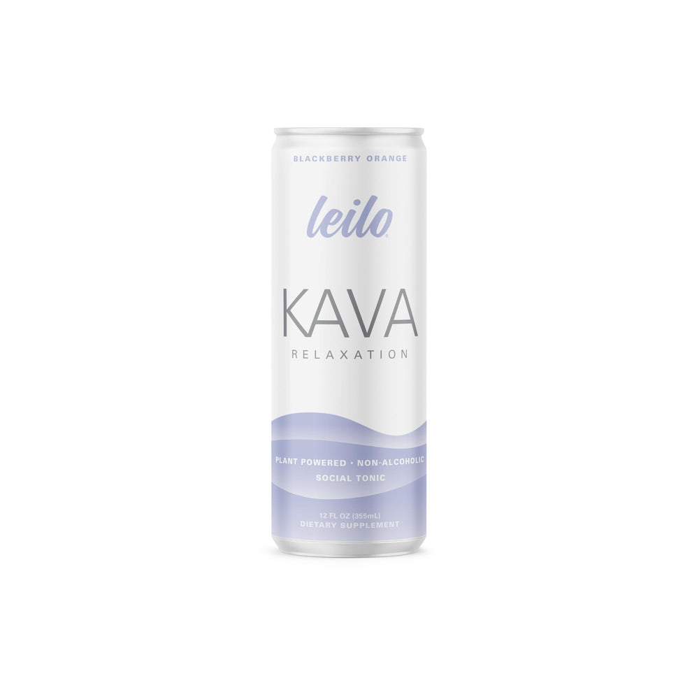 Leilo Kava Sparkling Blackberry Orange can for calm moments