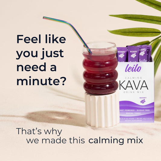 Two Berry Kava stick packs with packaging