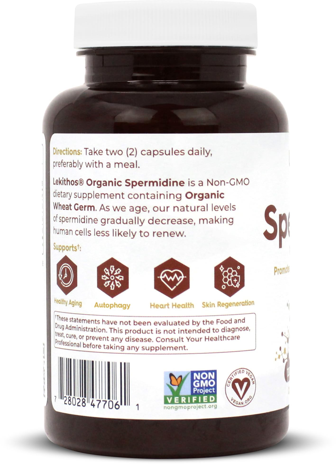 Organic pullulan capsules on a white surface