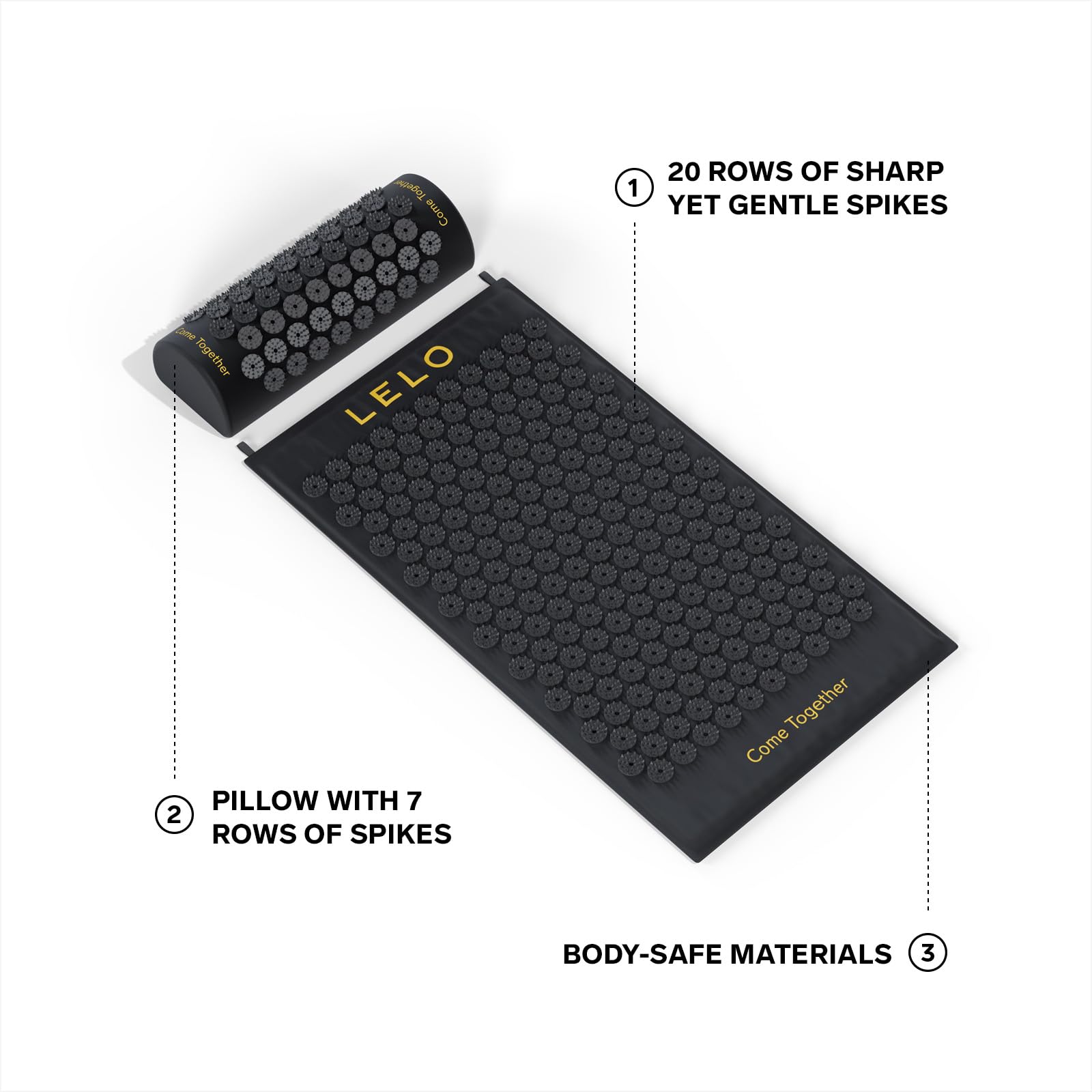 Neck and shoulder pillow accessory with LELO mat