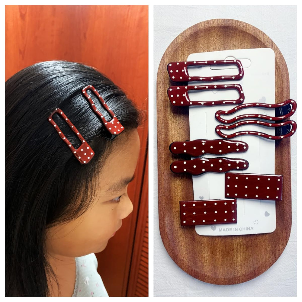 Lemeilleur 8-piece vintage metal hair clip set for secure, everyday styling