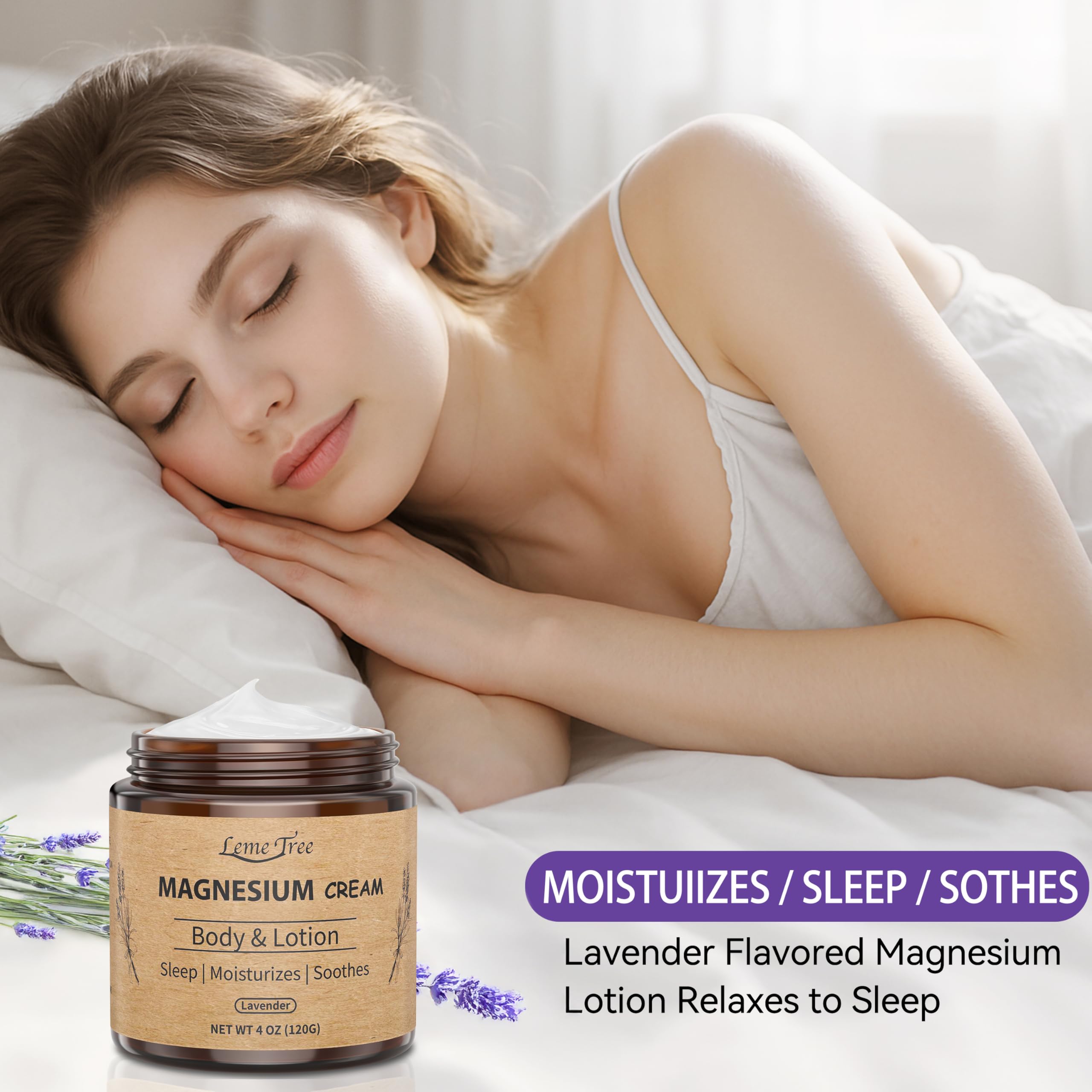 LemeTree Magnesium Cream with jojoba oil for hydration