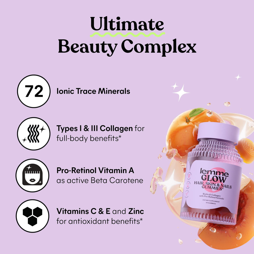Ingredient list for Lemme Glow Collagen Gummies