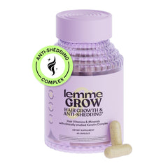 Hero image: Lemme Grow Hair Growth Supplement for Women bottle and packaging
