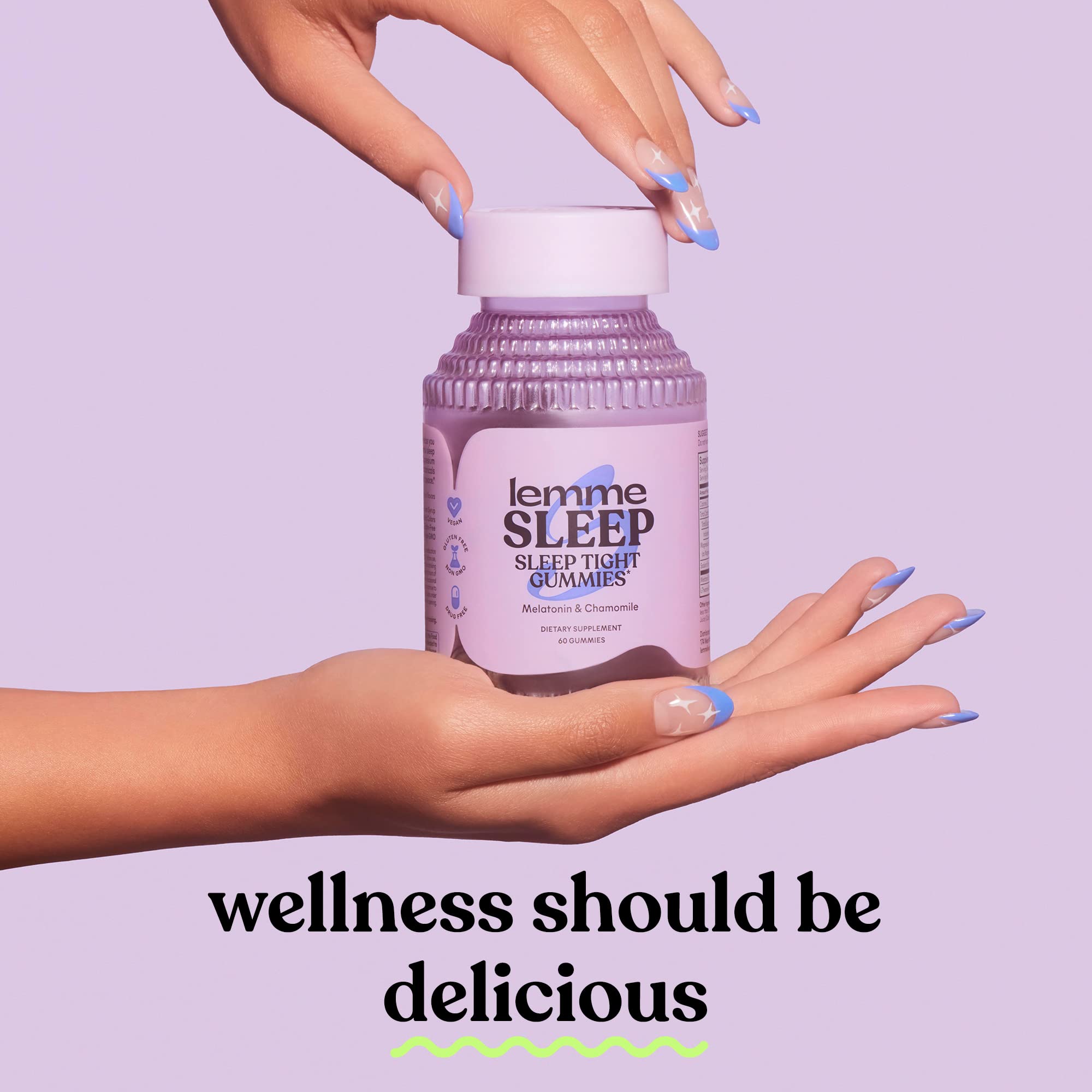 Vegetarian and gelatin-free icon on Lemme Sleep Gummies
