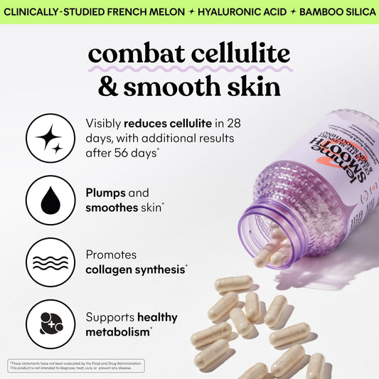 Bottle angled side view of Lemme Smooth capsules