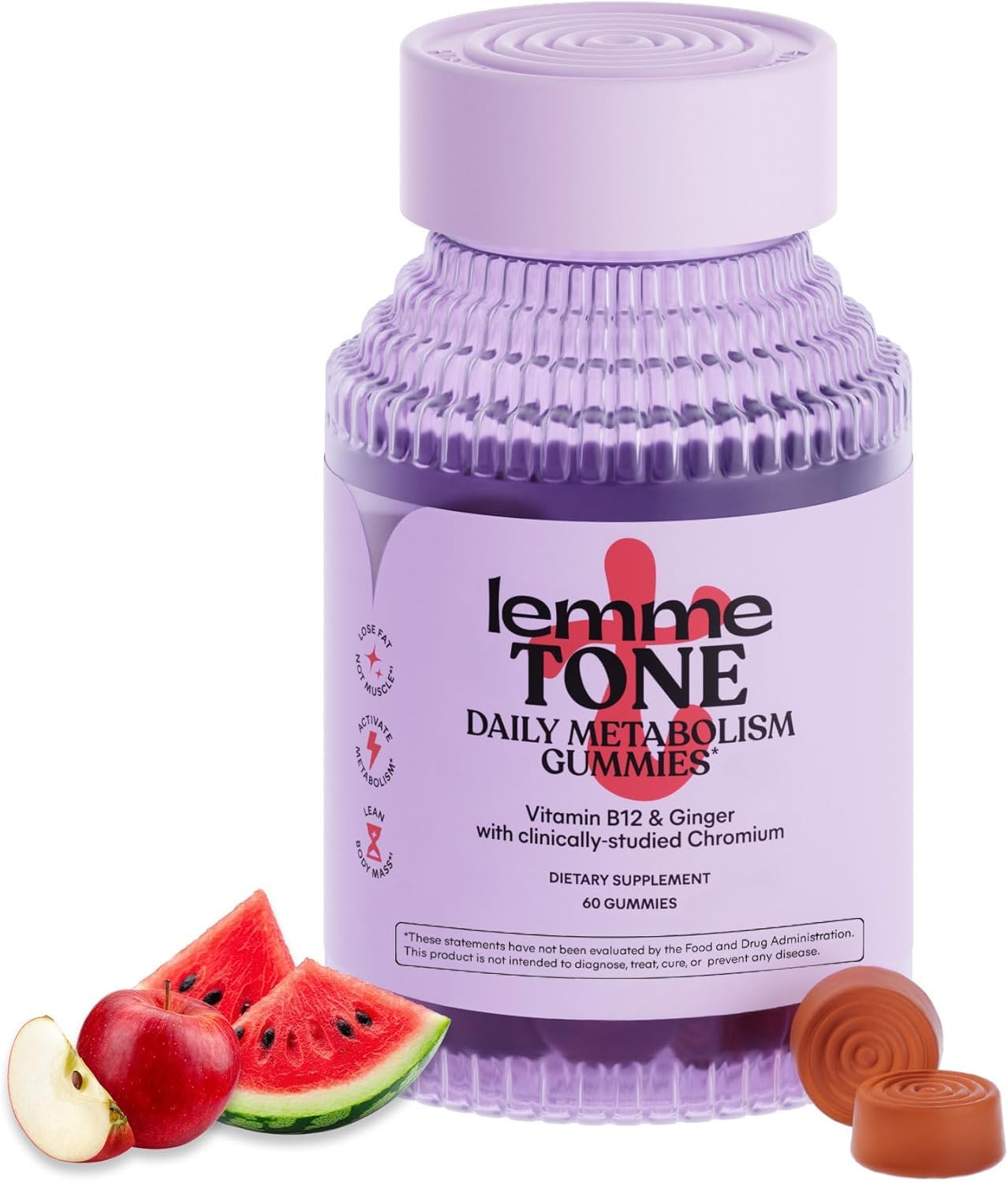 Lemme front packaging showing bottle and watermelon apple flavor benefits