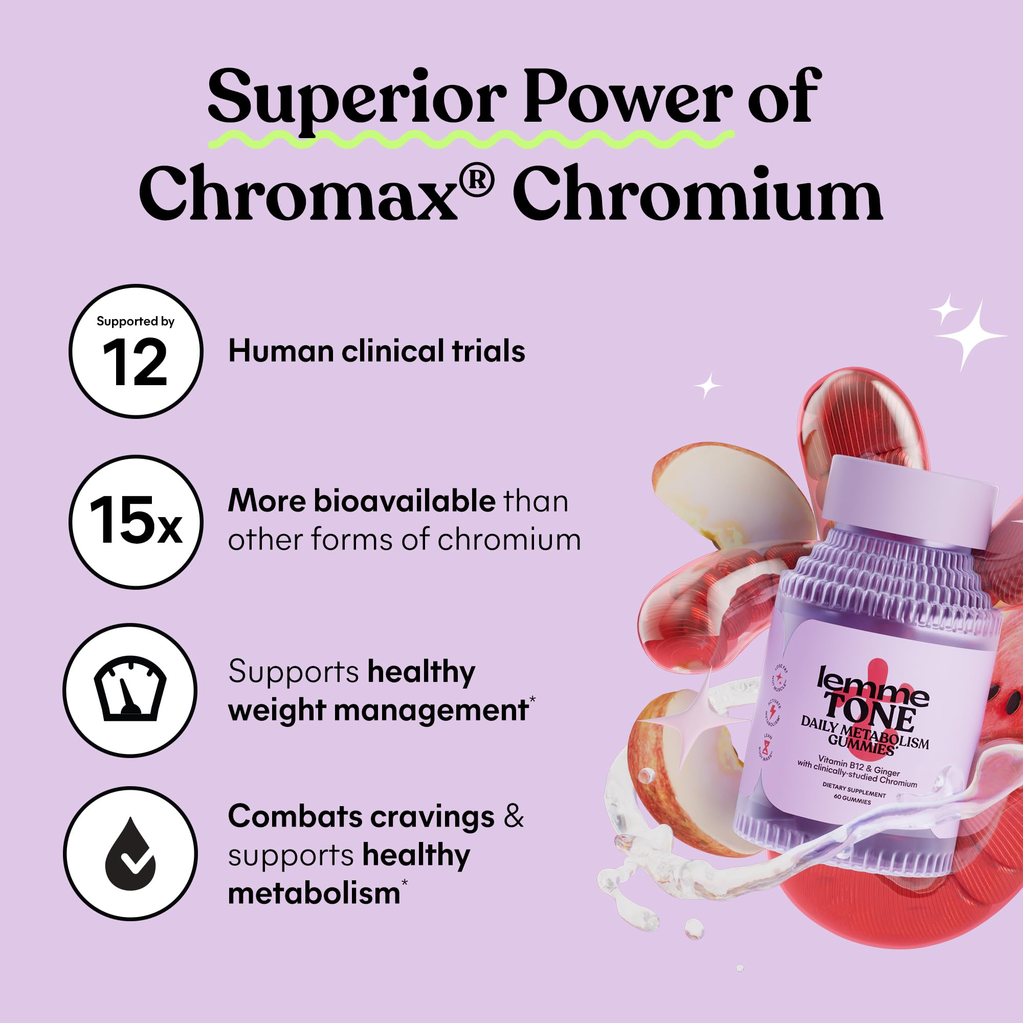 Bottle with apple and apple cider vinegar visuals showing natural ingredient focus