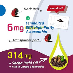 LemnaRed softgel bottle – back label with supplement facts