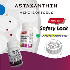 Nutrition facts panel for LemnaRed astaxanthin softgels