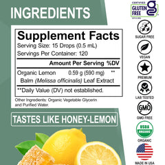 Lemon balm leaf liquid extract drops