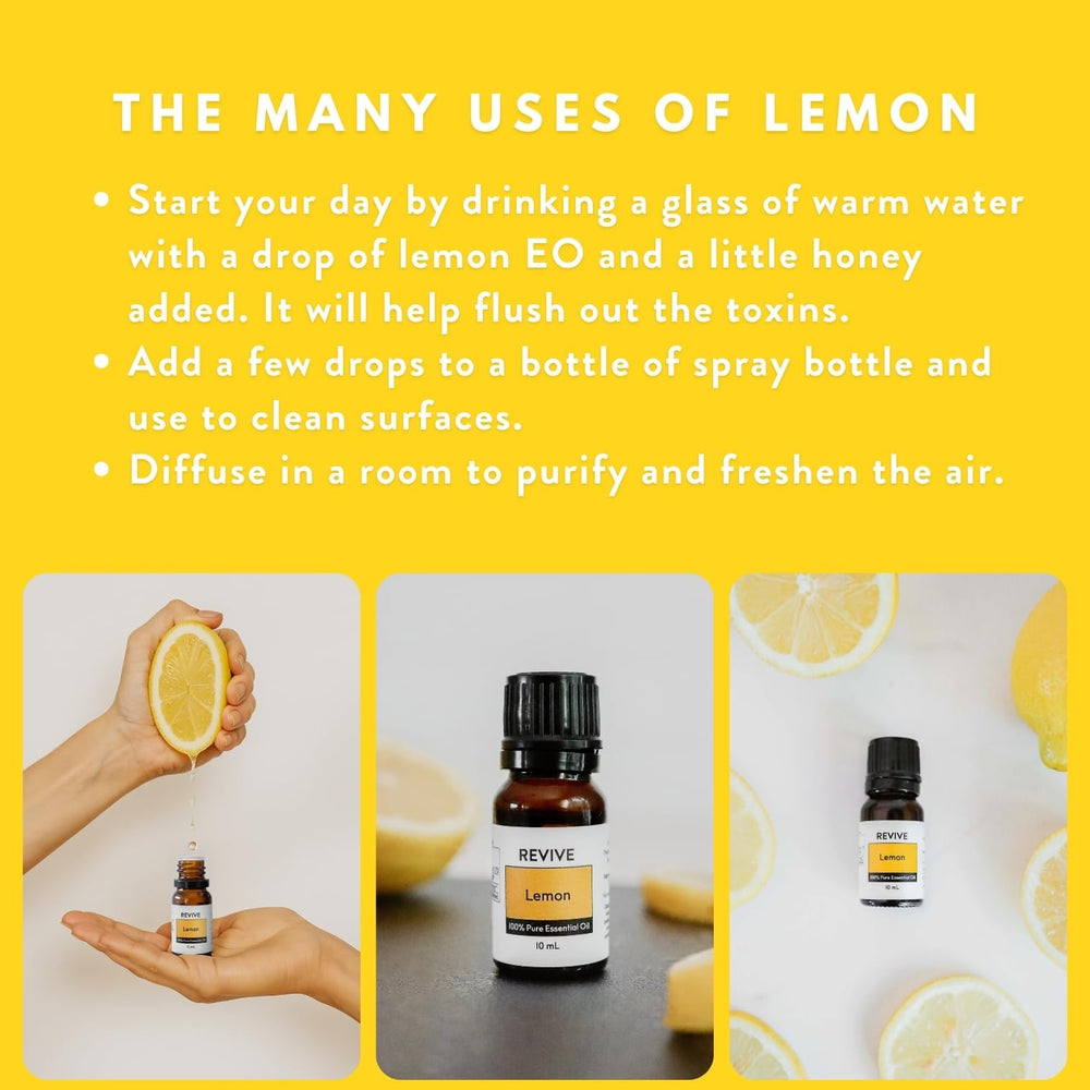 Lemon essential oil used in a massage