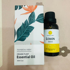 Lemon essential oil dropper close-up
