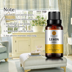 Lemon essential oil for skincare and massage