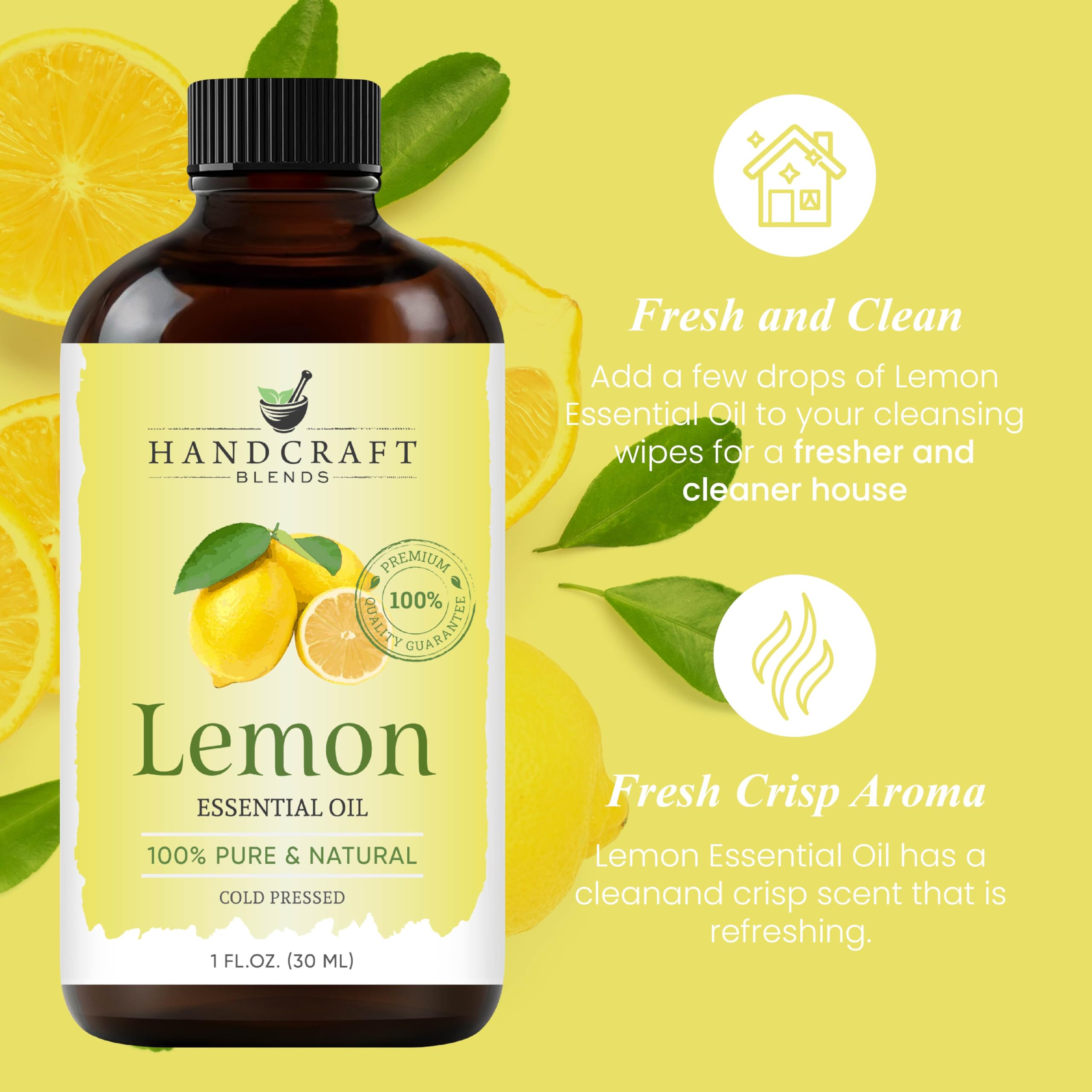 Lemon essential oil diffusing in a diffuser