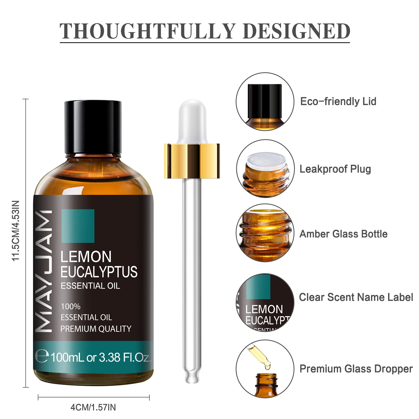 Elegant gift packaging for MAYJAM Lemon Eucalyptus Essential Oil