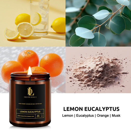 Lifestyle scene with Lemon Eucalyptus candle in home