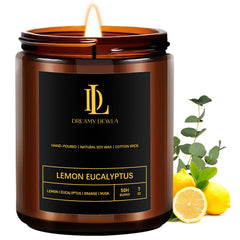 Lemon Eucalyptus 7oz soy candle product image